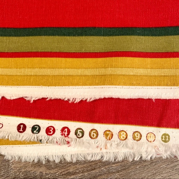 💯 % cotton striped Waverly fabric -5 yds warm fall colors- autumn warmth - Picture 6 of 6